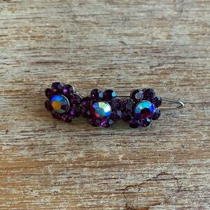 Vintage Jeweled Hair Pin Barrette